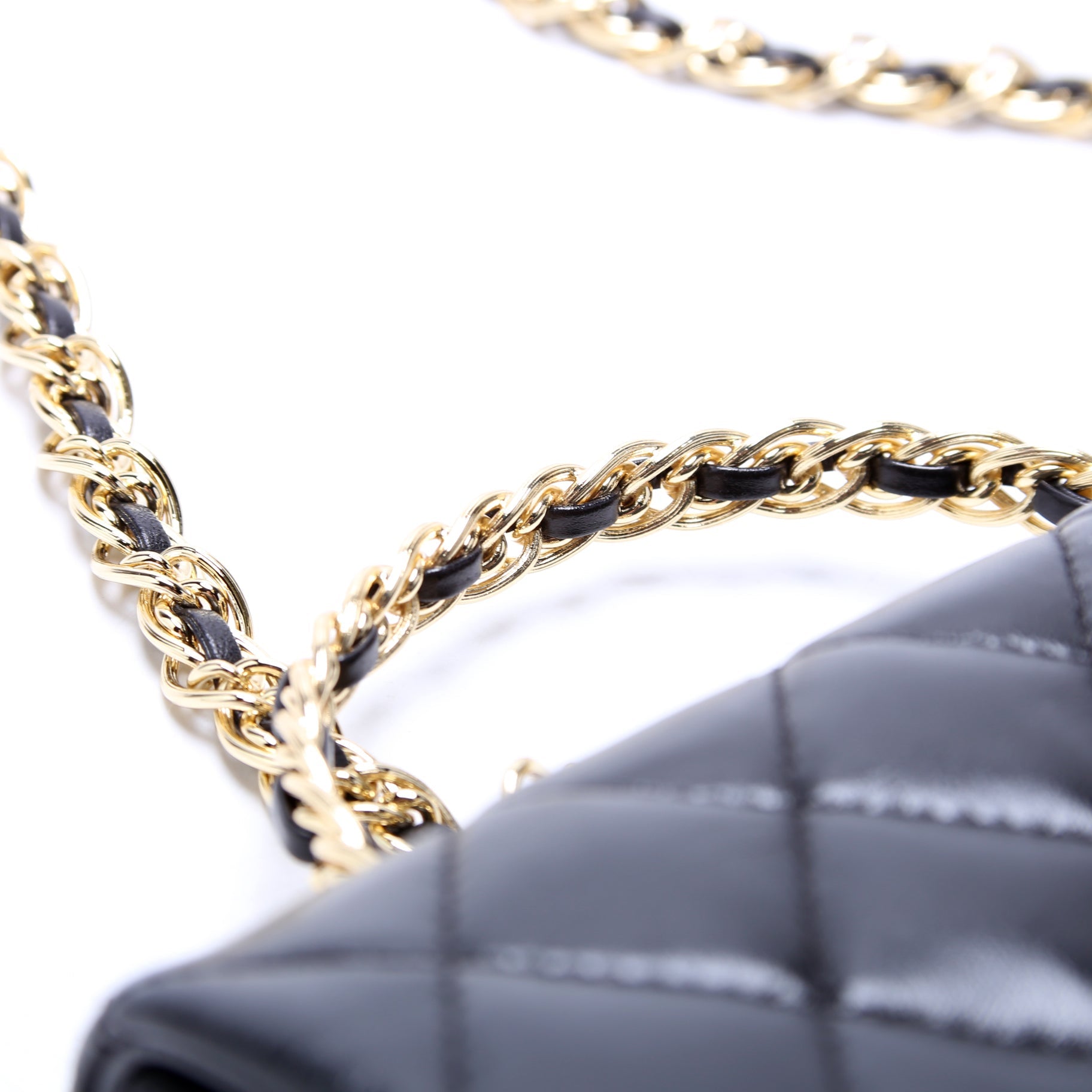 Chanel Rectangular Mini Top Handle RFID Black