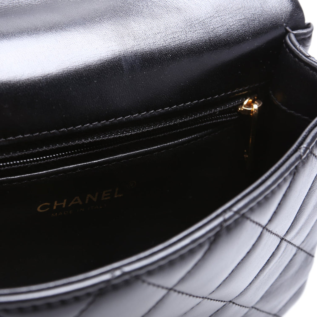 Chanel Rectangular Mini Top Handle RFID Black