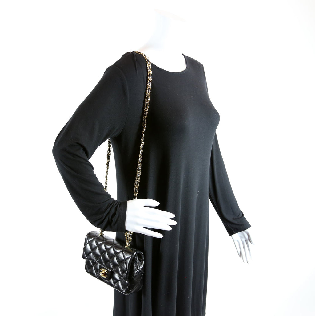 Chanel Rectangular Mini Top Handle RFID Black
