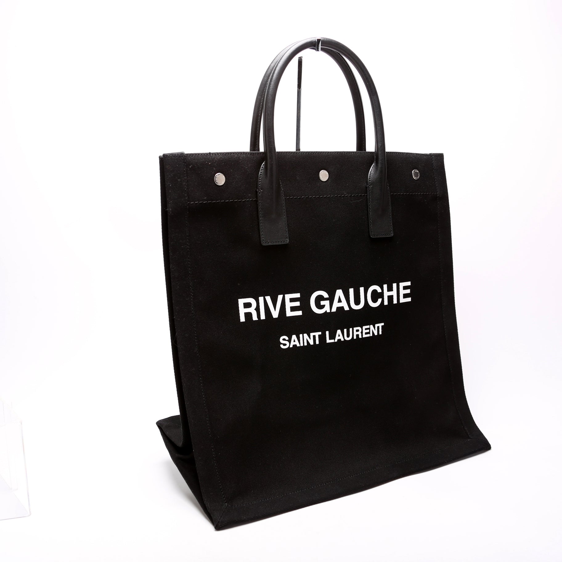 Saint Laurent Rive Gauche Vertical Tote Bag Black