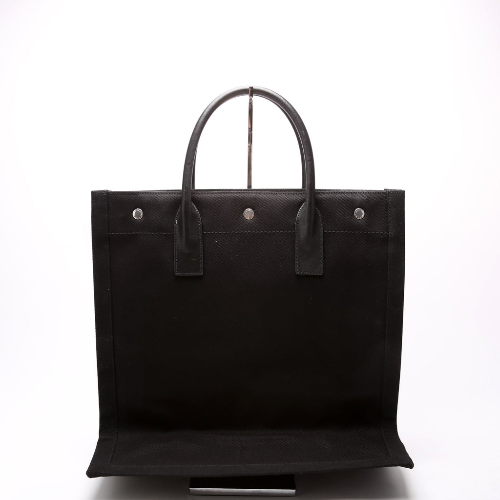 Saint Laurent Rive Gauche Vertical Tote Bag Black