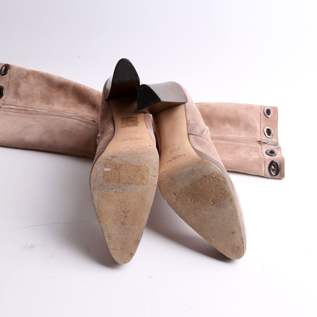 Saint Laurent Knee High Suede Boots Size 38