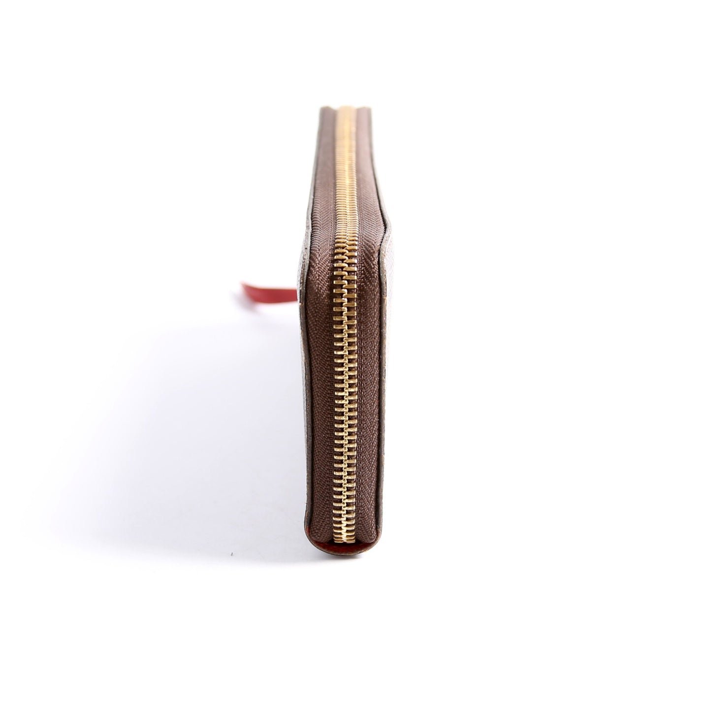 Louis Vuitton Clemence Wallet Damier Ebene Red