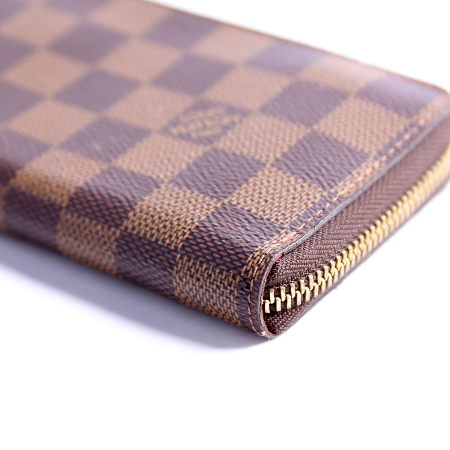 Louis Vuitton Clemence Wallet Damier Ebene Red