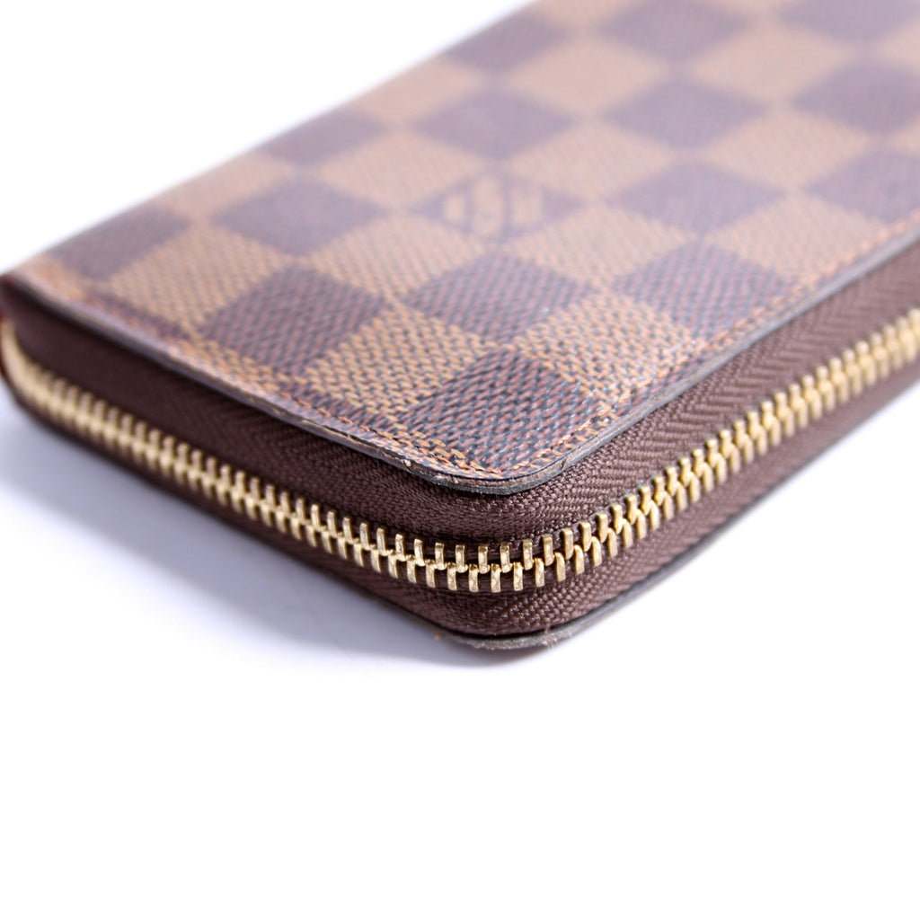 Louis Vuitton Clemence Wallet Damier Ebene Red