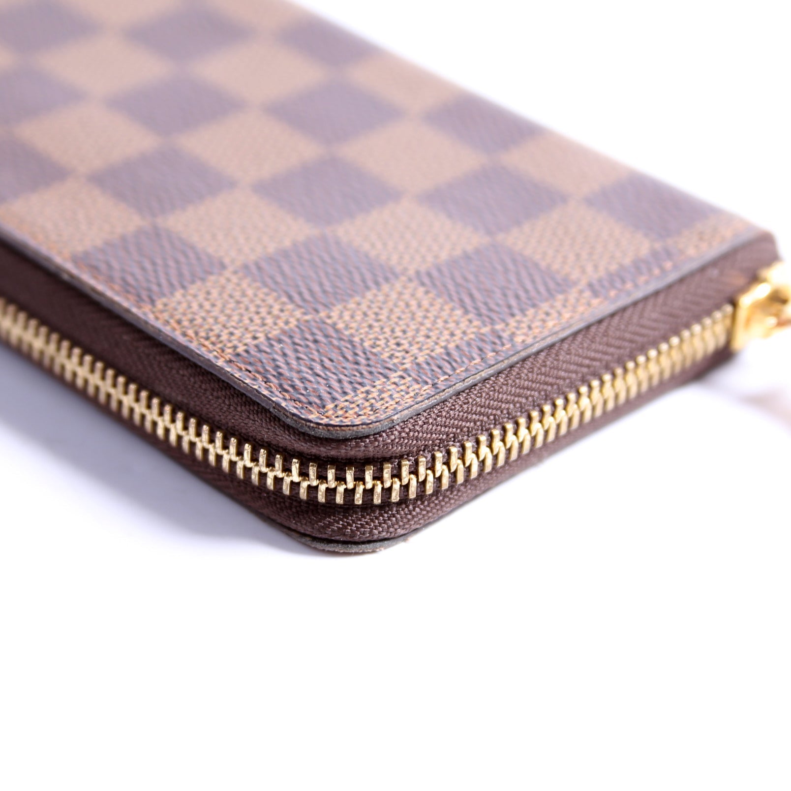 Louis Vuitton Clemence Wallet Damier Ebene Red