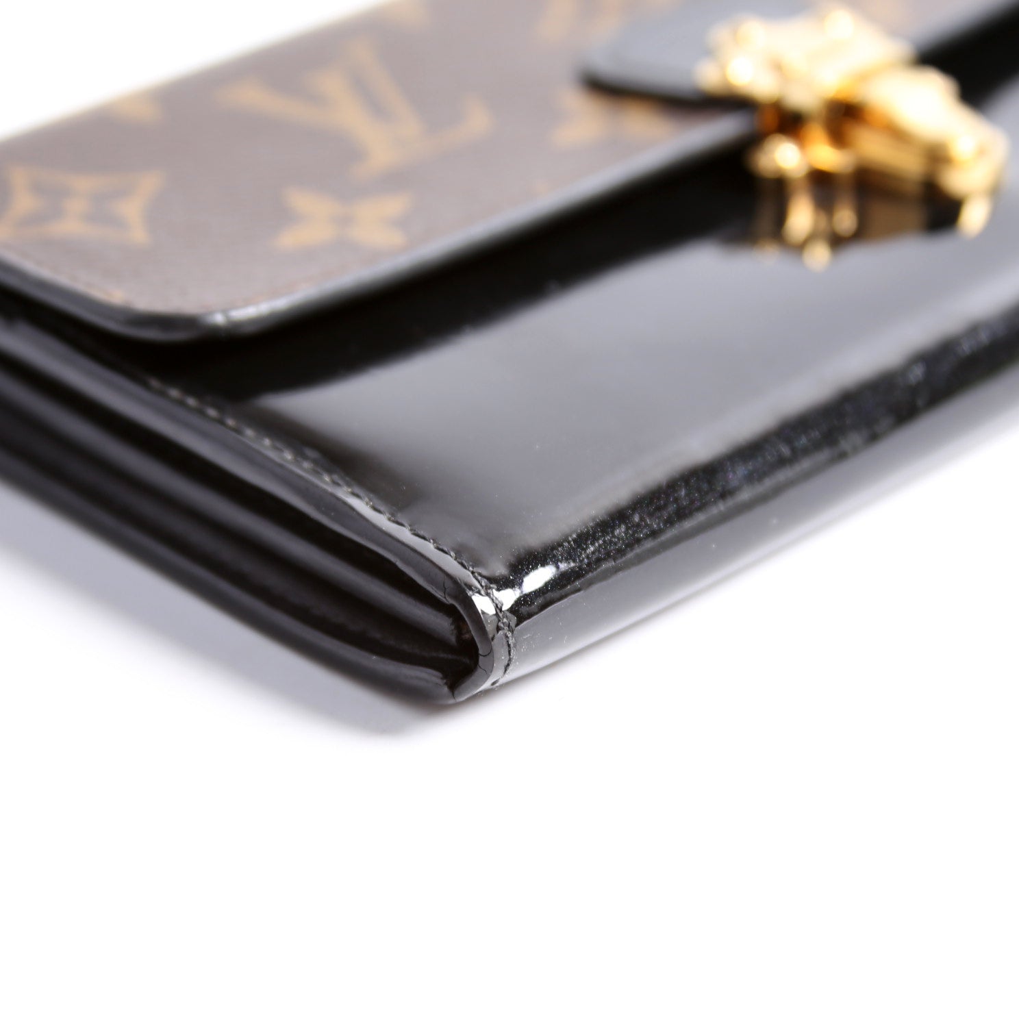 Louis Vuitton Cherrywood Long Wallet Black