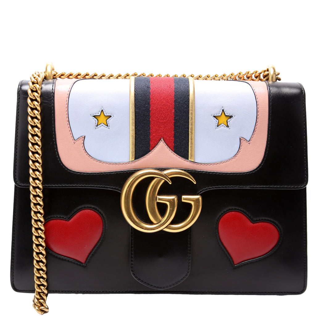 Gucci 431382 Marmont Web Heart Medium