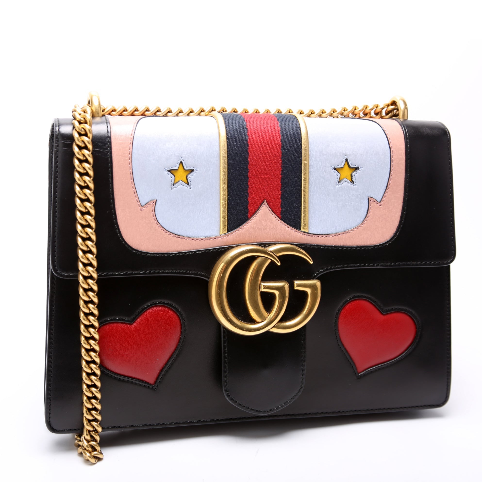 Gucci 431382 Marmont Web Heart Medium