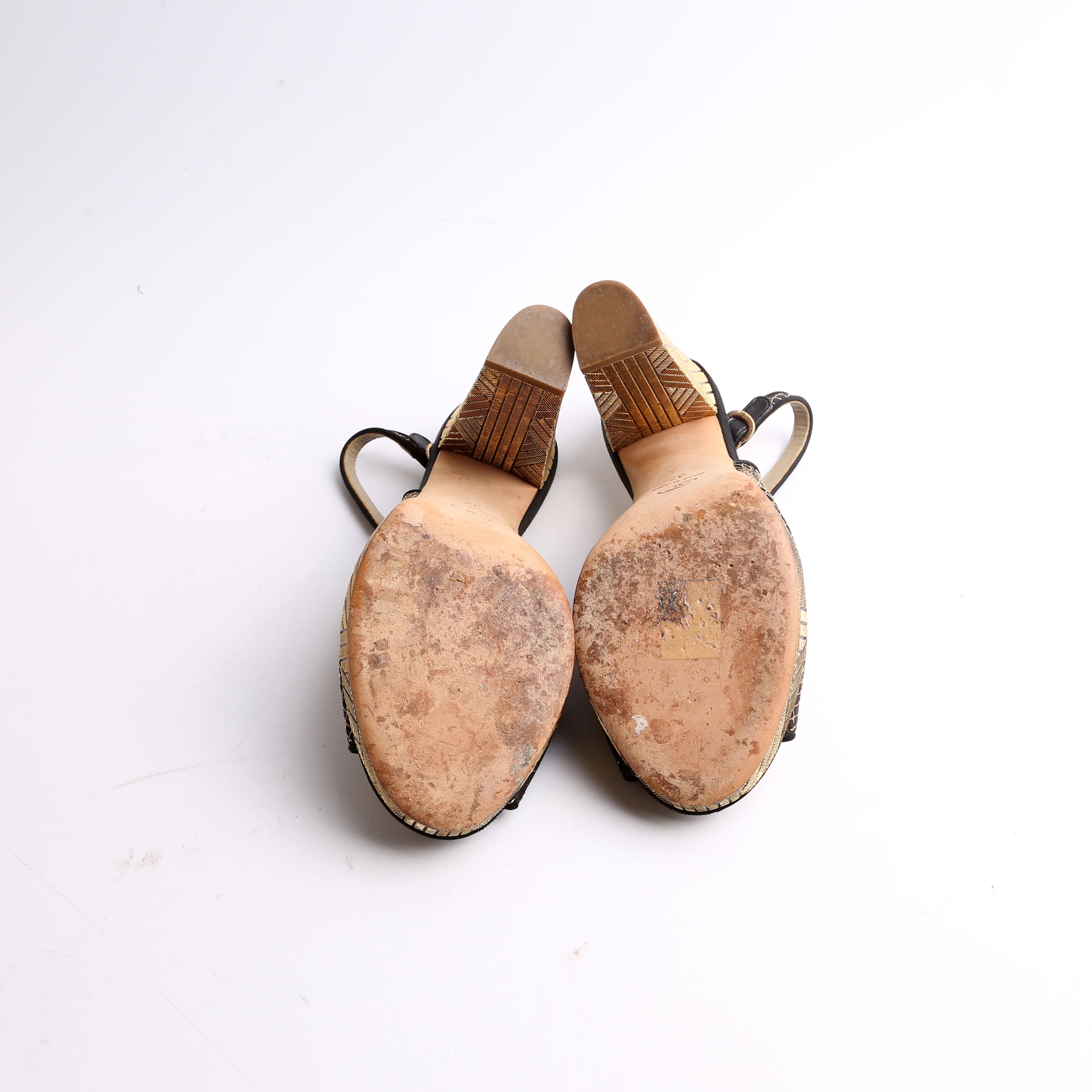 Chanel Latice Camellia Slingback Pumps Size 37