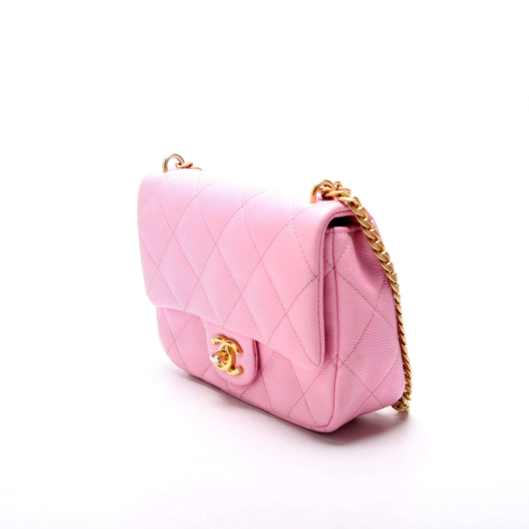 Chanel Classic Flap Mini Sweetheart Chain Caviar RFID Pink