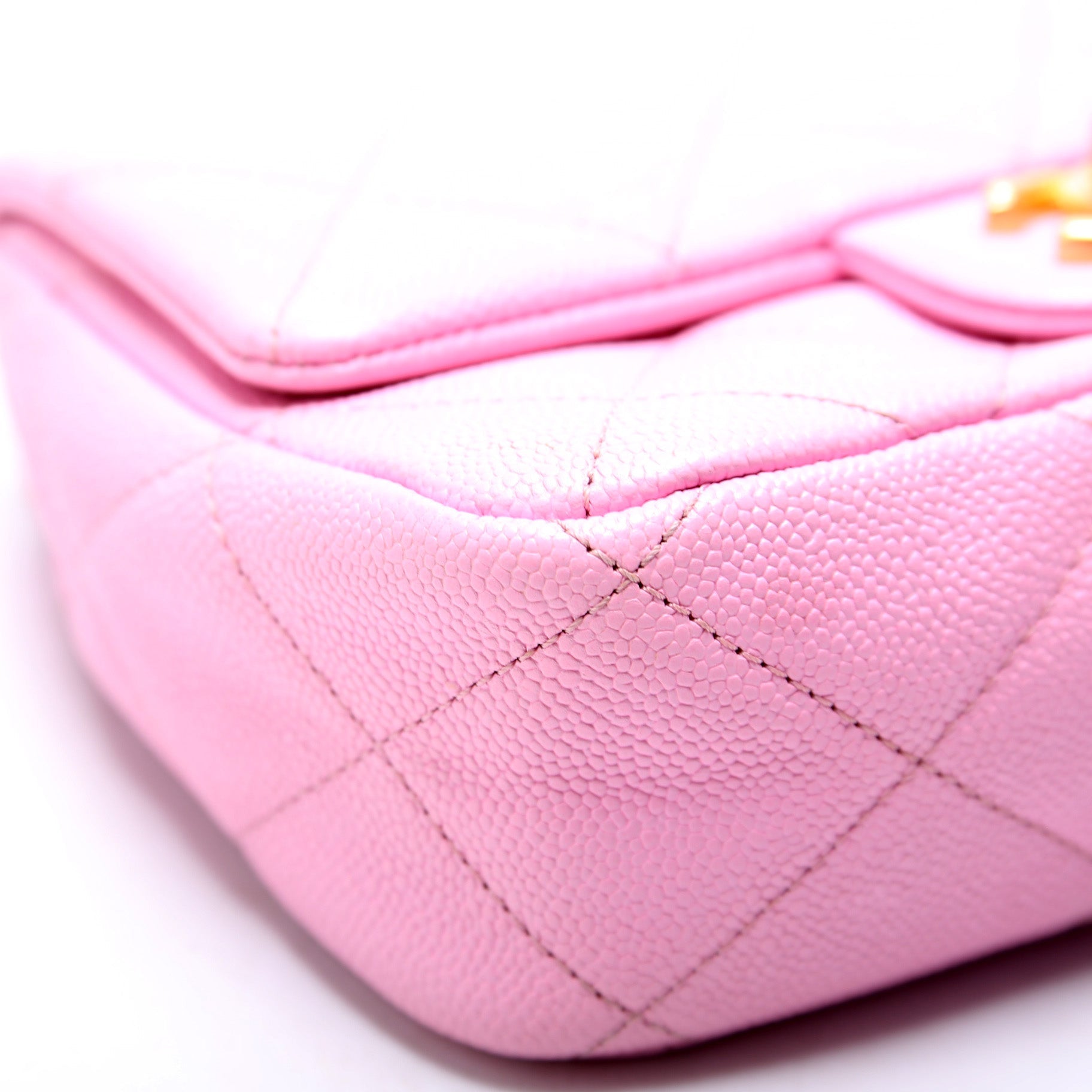 Chanel Classic Flap Mini Sweetheart Chain Caviar RFID Pink