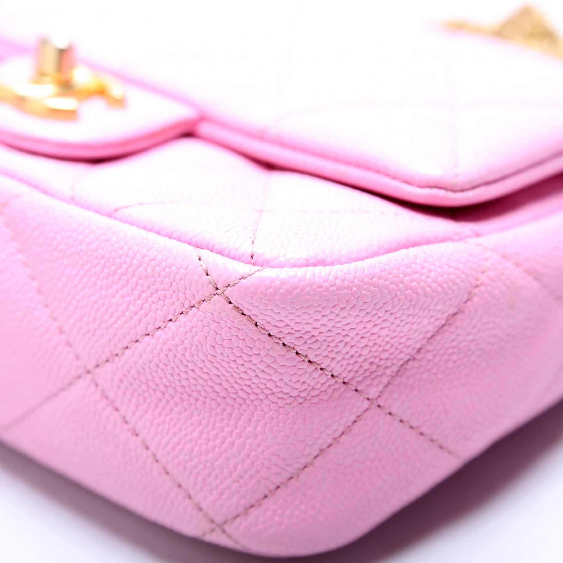Chanel Classic Flap Mini Sweetheart Chain Caviar RFID Pink