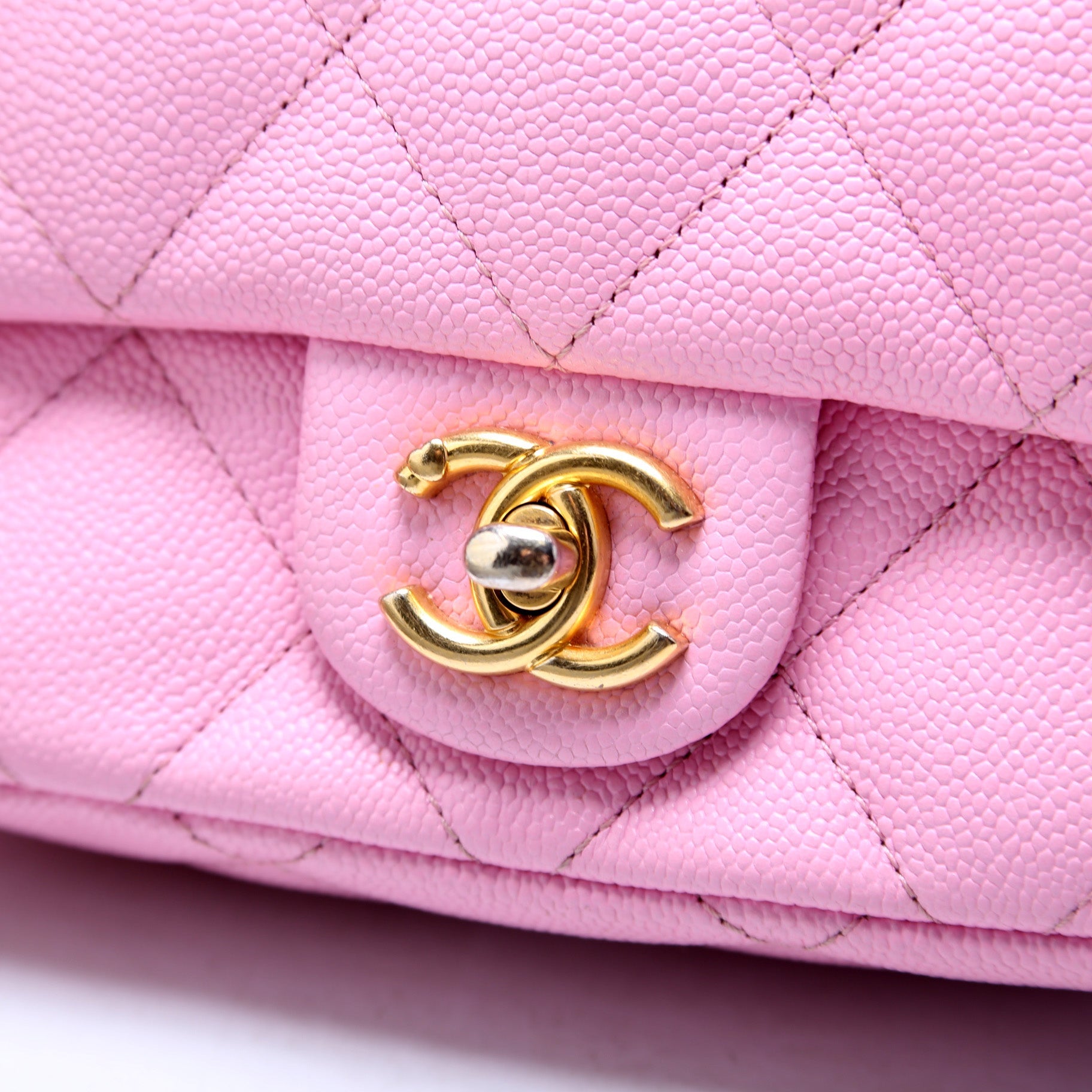 Chanel Classic Flap Mini Sweetheart Chain Caviar RFID Pink