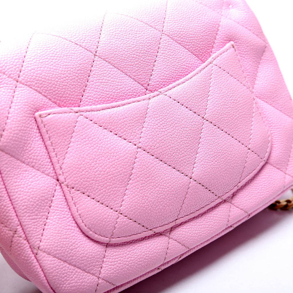 Chanel Classic Flap Mini Sweetheart Chain Caviar RFID Pink