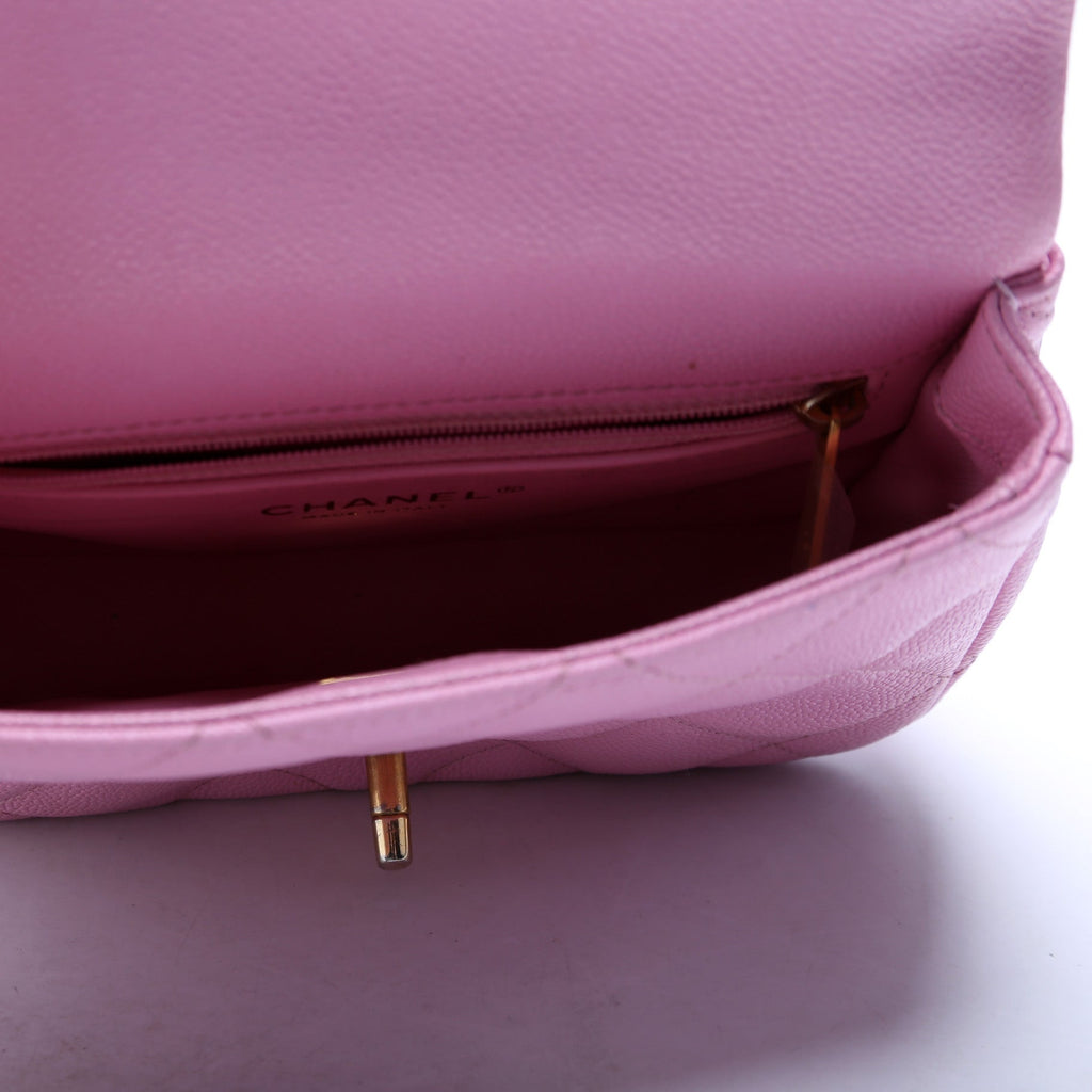 Chanel Classic Flap Mini Sweetheart Chain Caviar RFID Pink