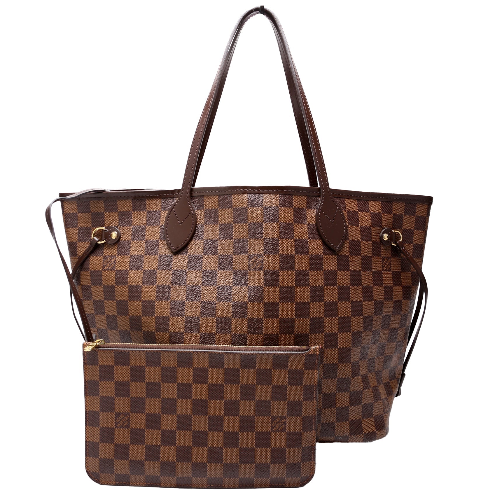 Louis Vuitton Neverfull with Wallet MM Damier Ebene