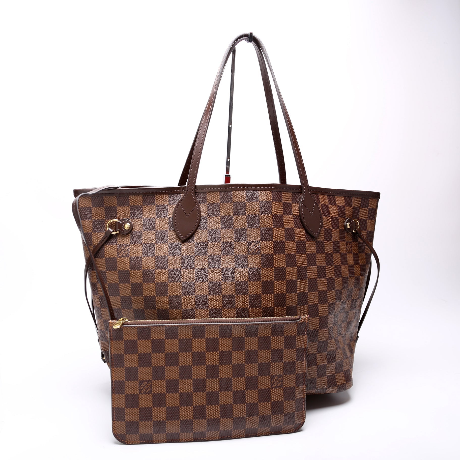 Louis Vuitton Neverfull with Wallet MM Damier Ebene