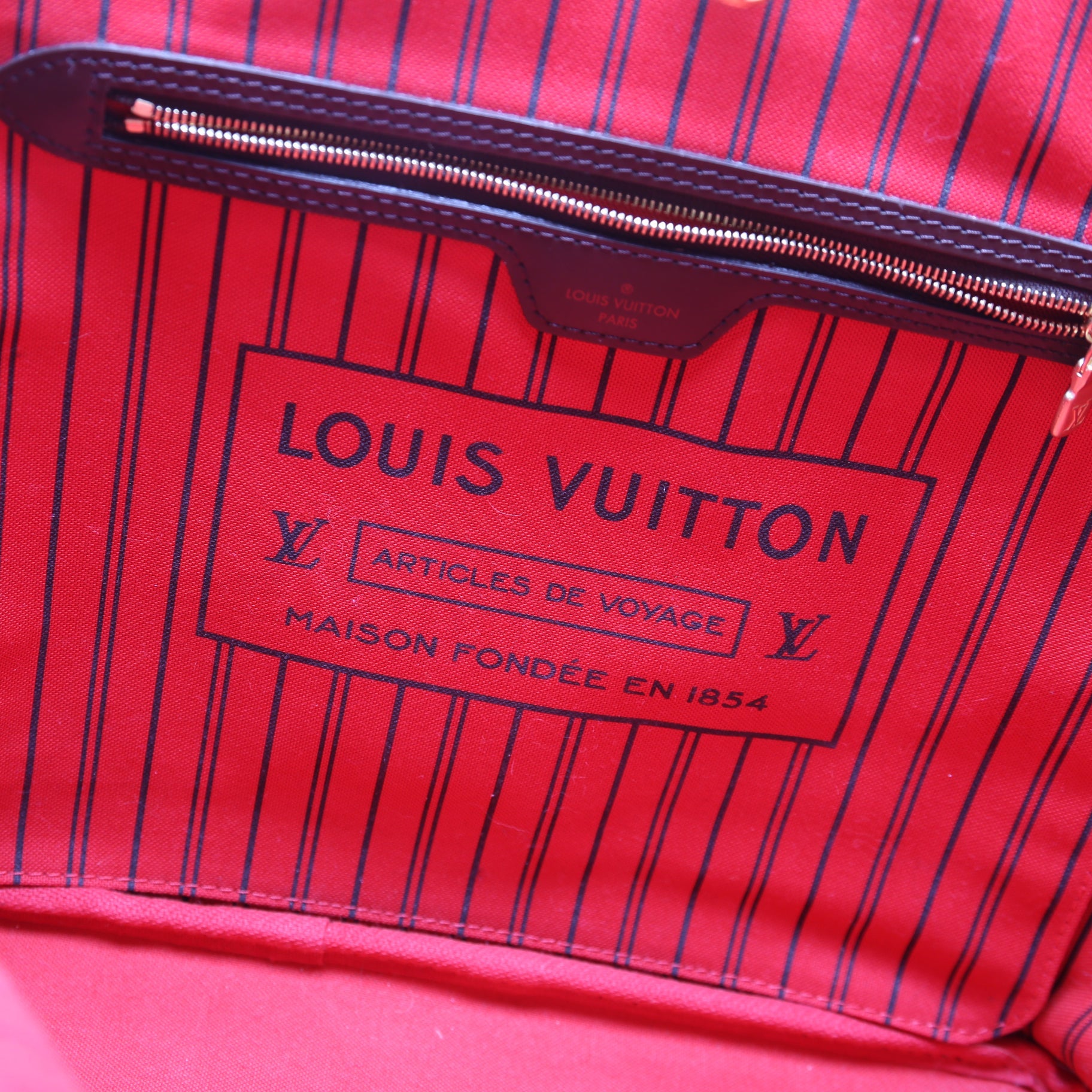 Louis Vuitton Neverfull with Wallet MM Damier Ebene