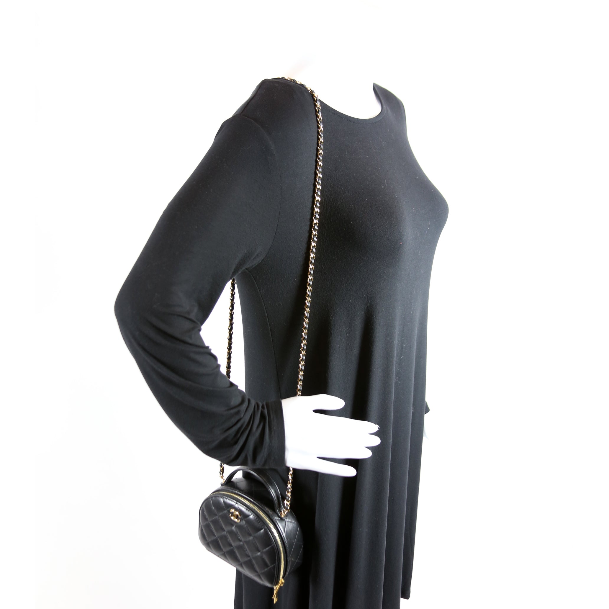 Chanel Chic Riviera Small Top Handle Vanity Lambskin RFID Black