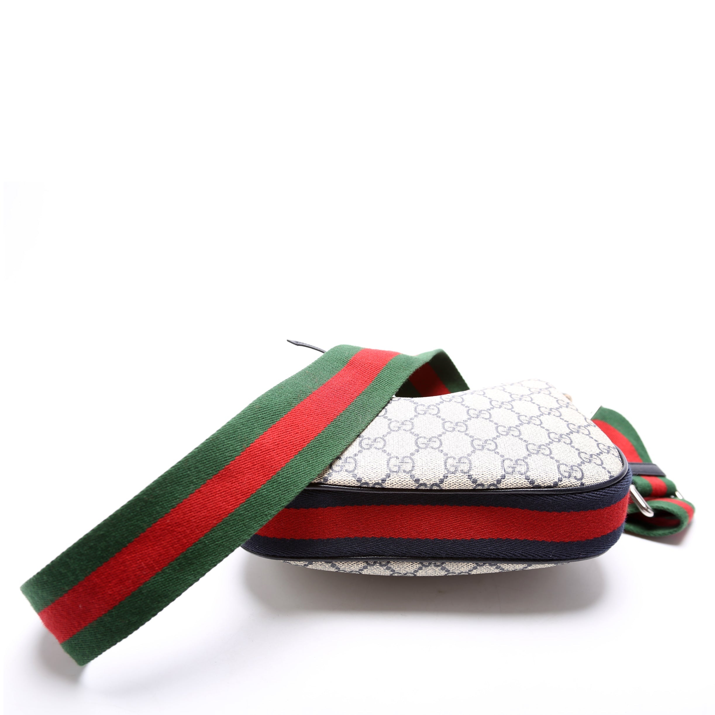 Gucci 699409 GG Supreme Attache Small Shoulder Bag Navy