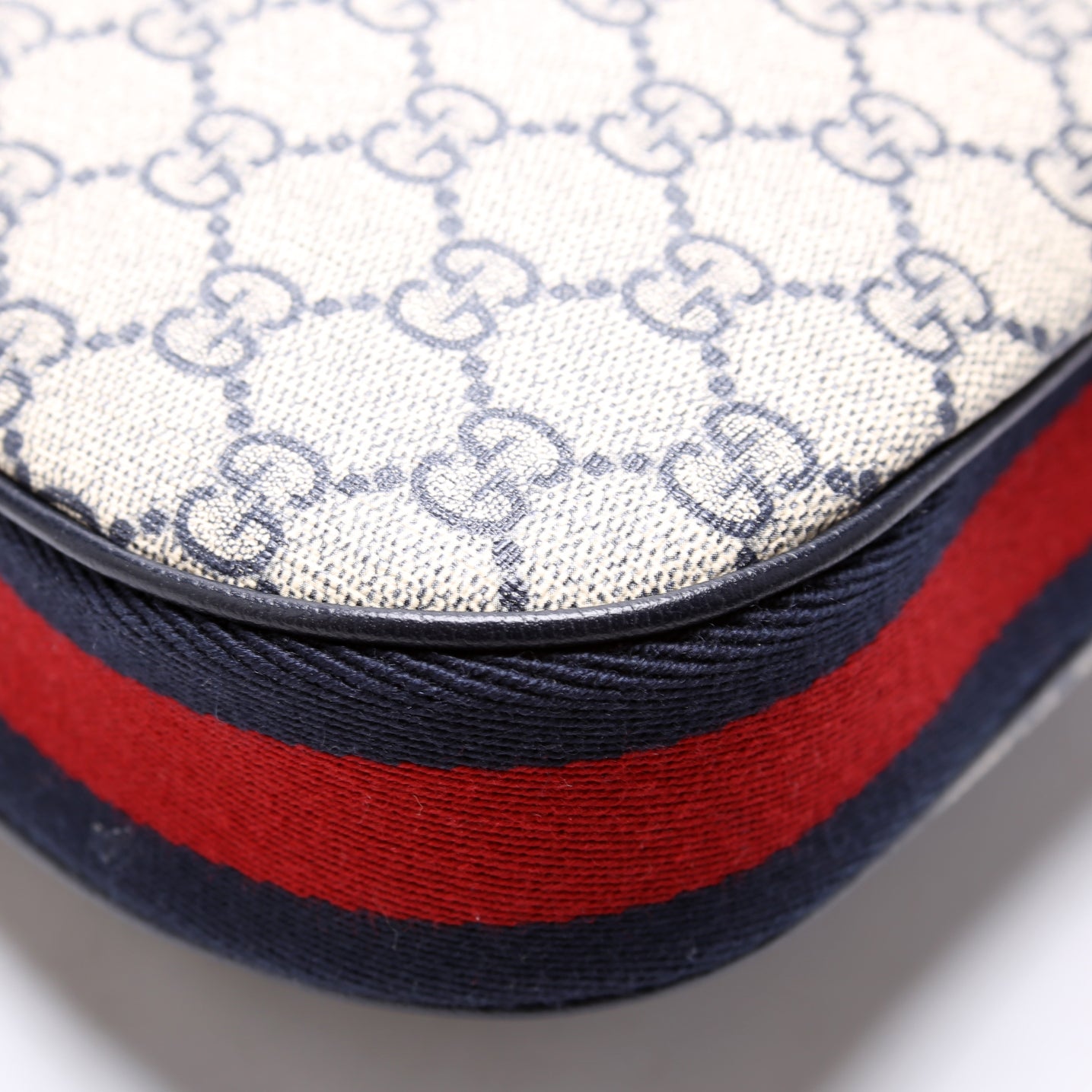 Gucci 699409 GG Supreme Attache Small Shoulder Bag Navy