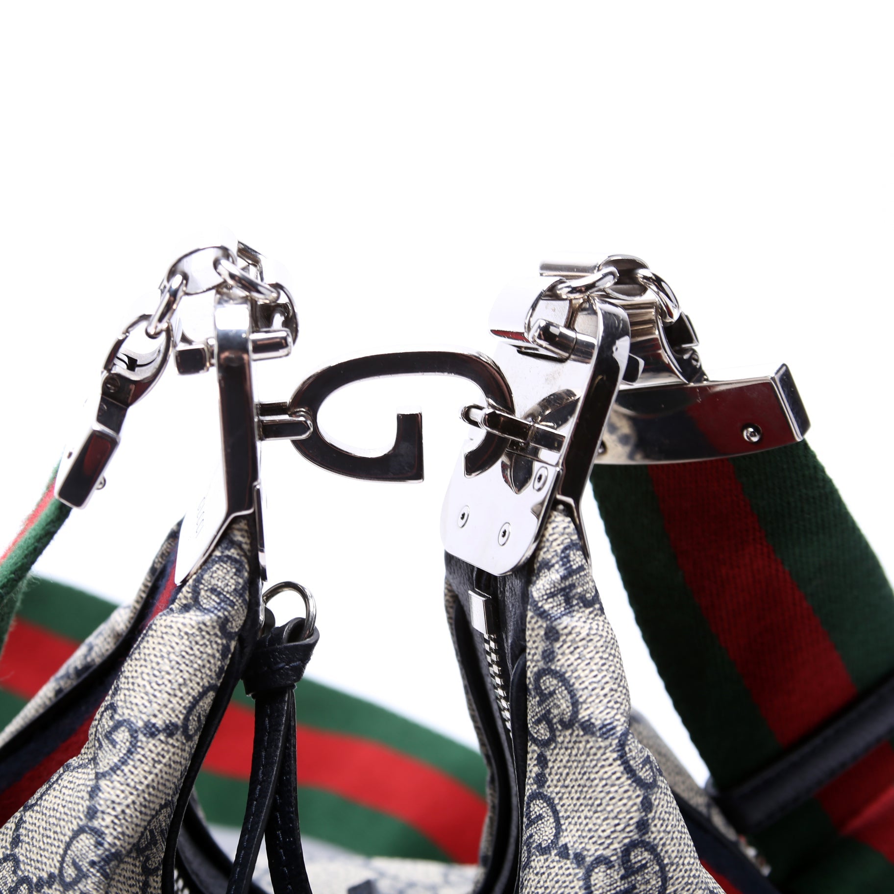Gucci 699409 GG Supreme Attache Small Shoulder Bag Navy