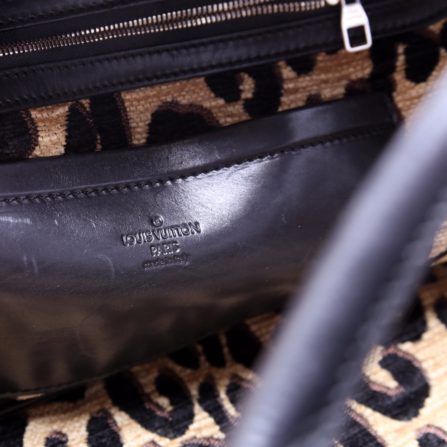 Louis Vuitton Frontier Leather Suitcase Black