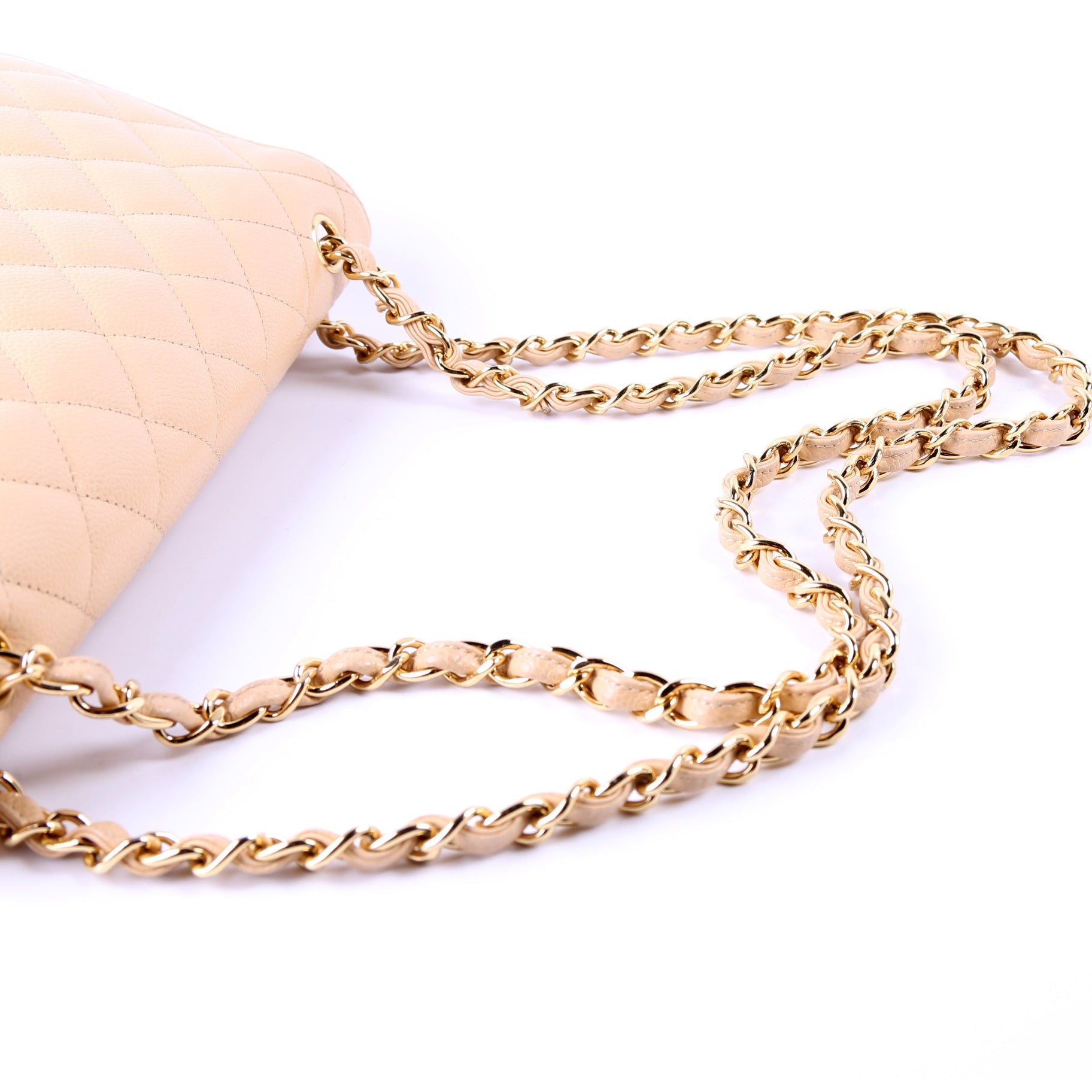 Chanel Classic Flap Jumbo Caviar 30M Tan