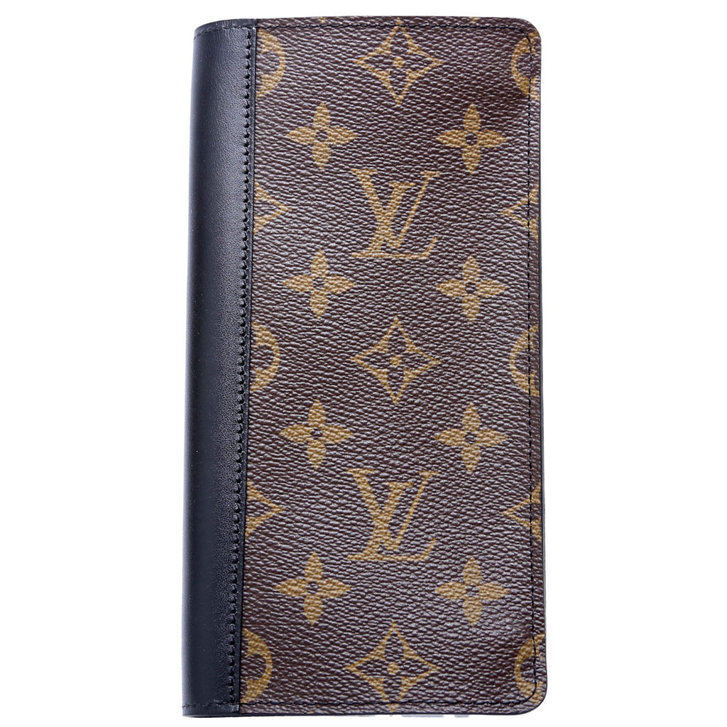 Louis Vuitton Brazza Wallet Macassar Monogram Black