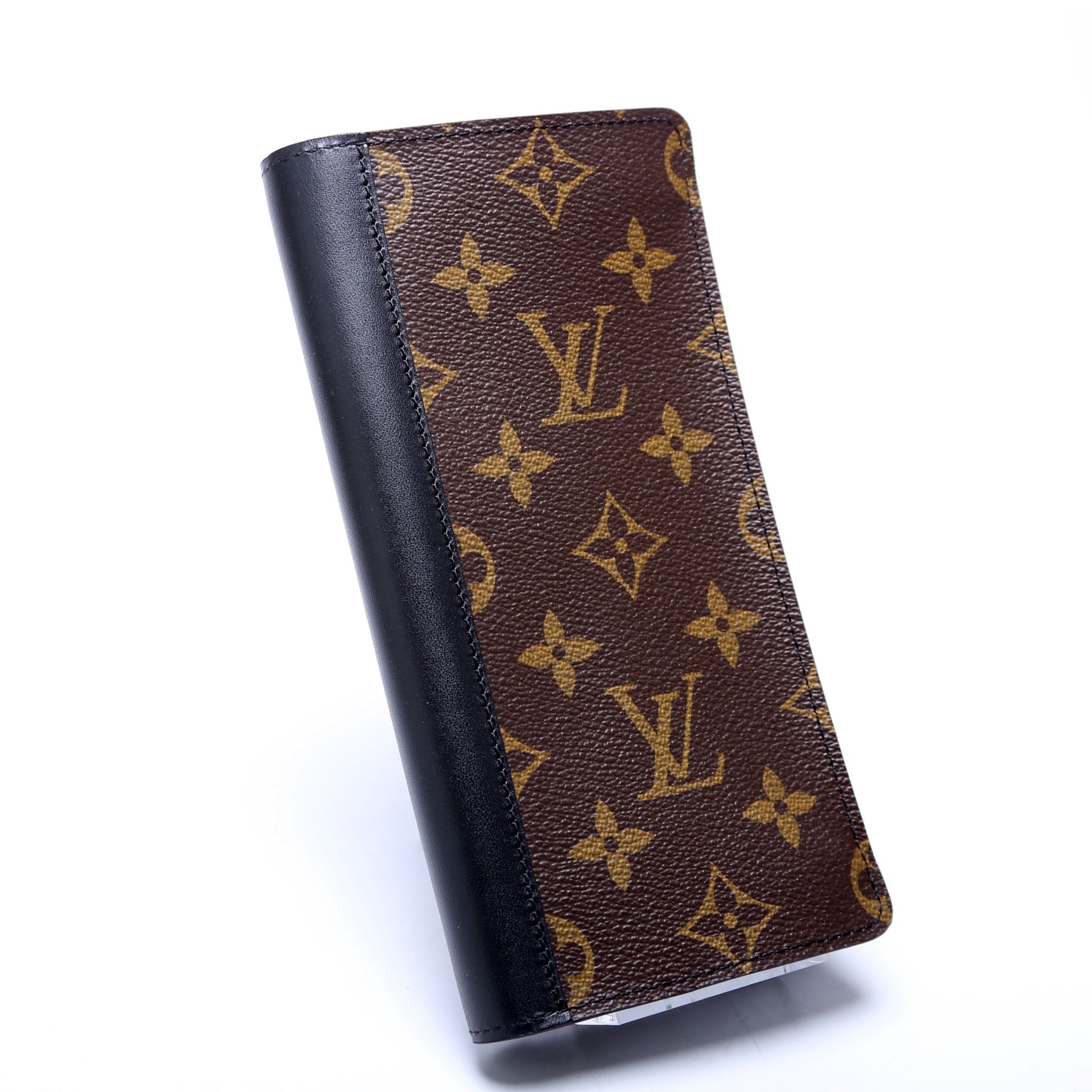 Louis Vuitton Brazza Wallet Macassar Monogram Black