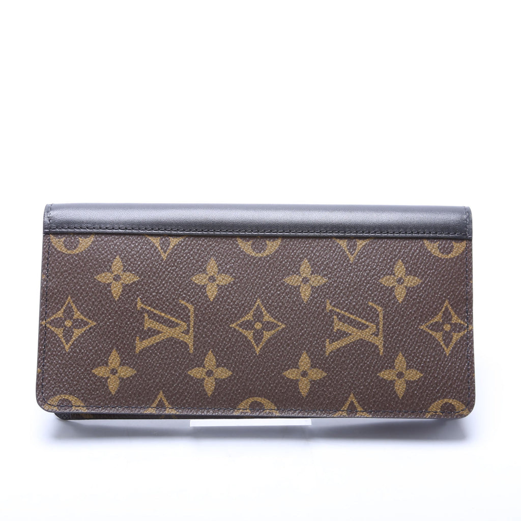 Louis Vuitton Brazza Wallet Macassar Monogram Black