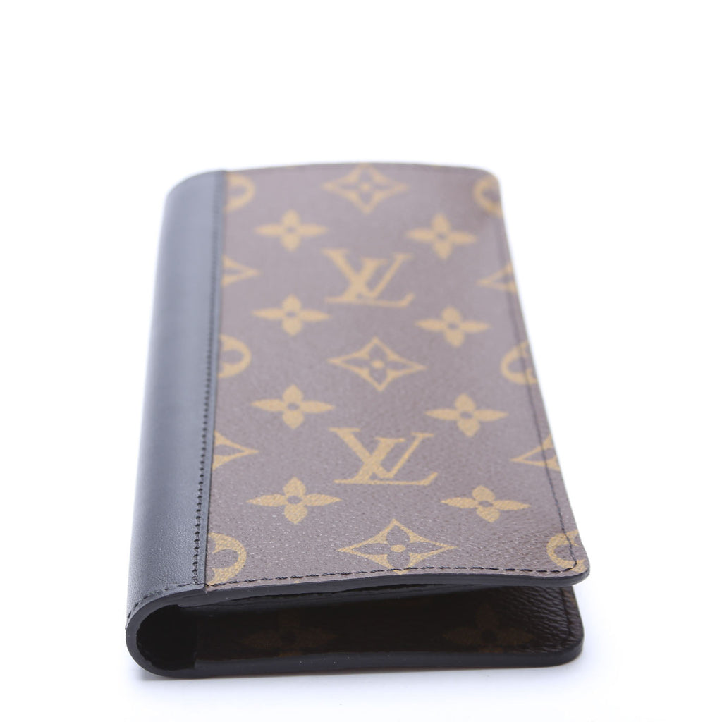 Louis Vuitton Brazza Wallet Macassar Monogram Black