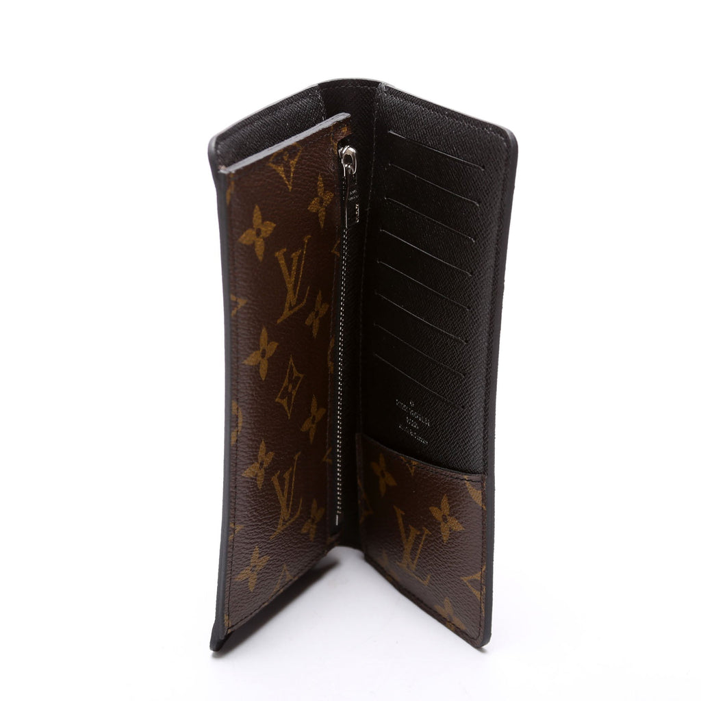 Louis Vuitton Brazza Wallet Macassar Monogram Black