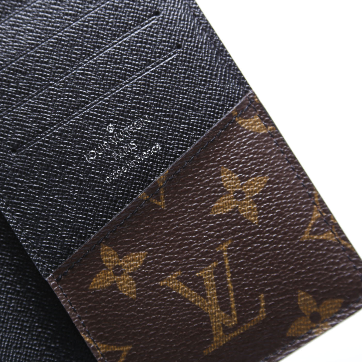 Louis Vuitton Brazza Wallet Macassar Monogram Black