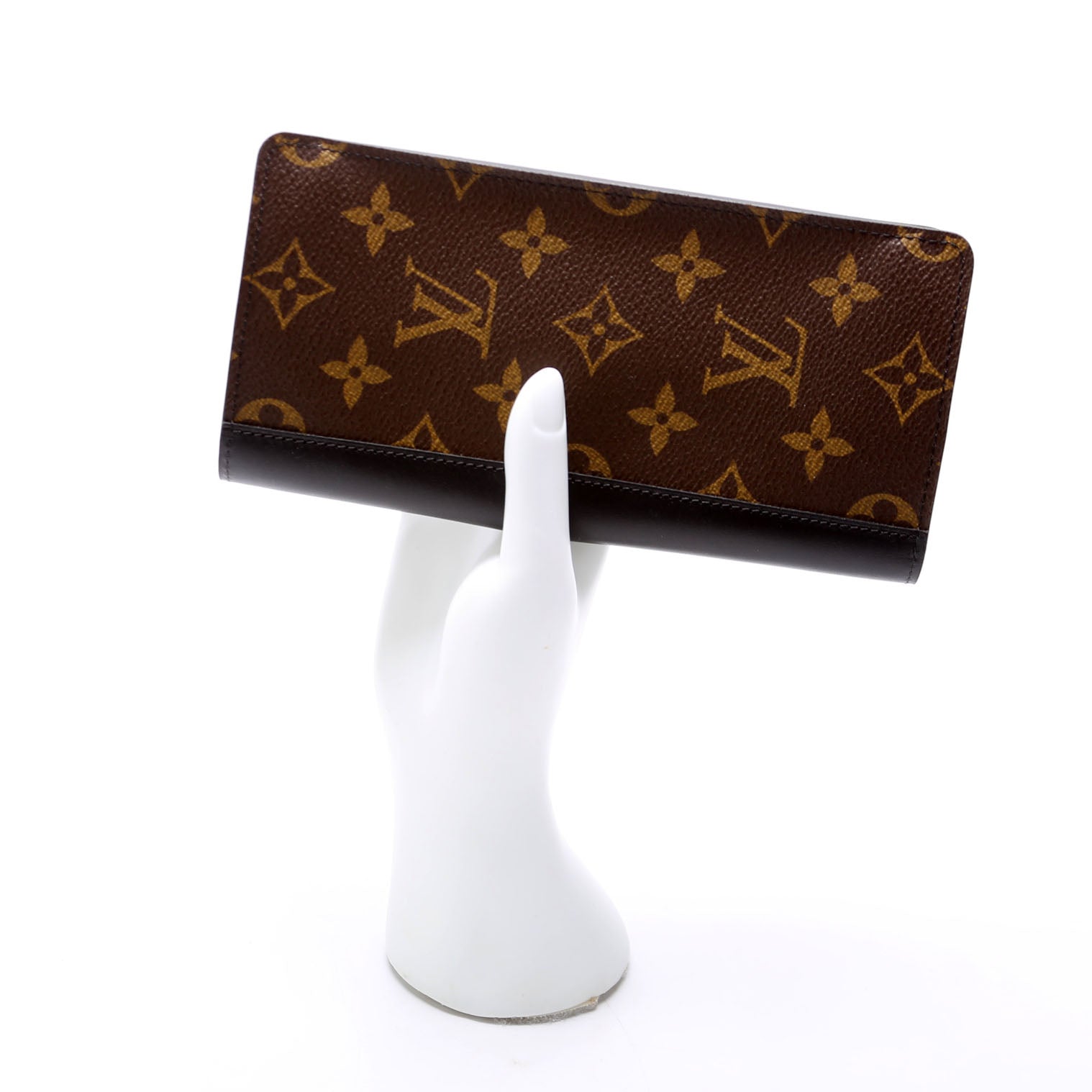 Louis Vuitton Brazza Wallet Macassar Monogram Black