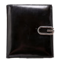 Gucci DRAFT 035-1147 Brushed Leather Compact Wallet Black