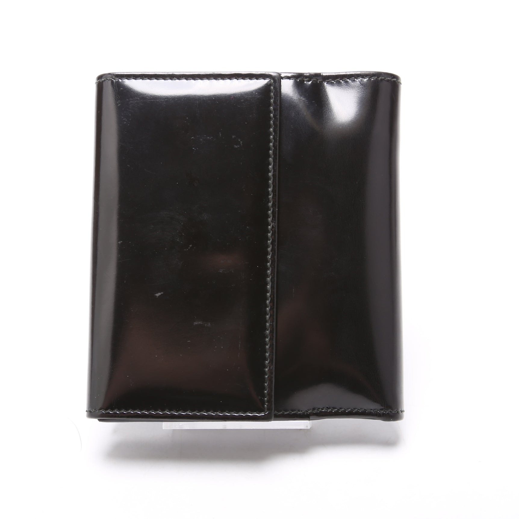 Gucci DRAFT 035-1147 Brushed Leather Compact Wallet Black