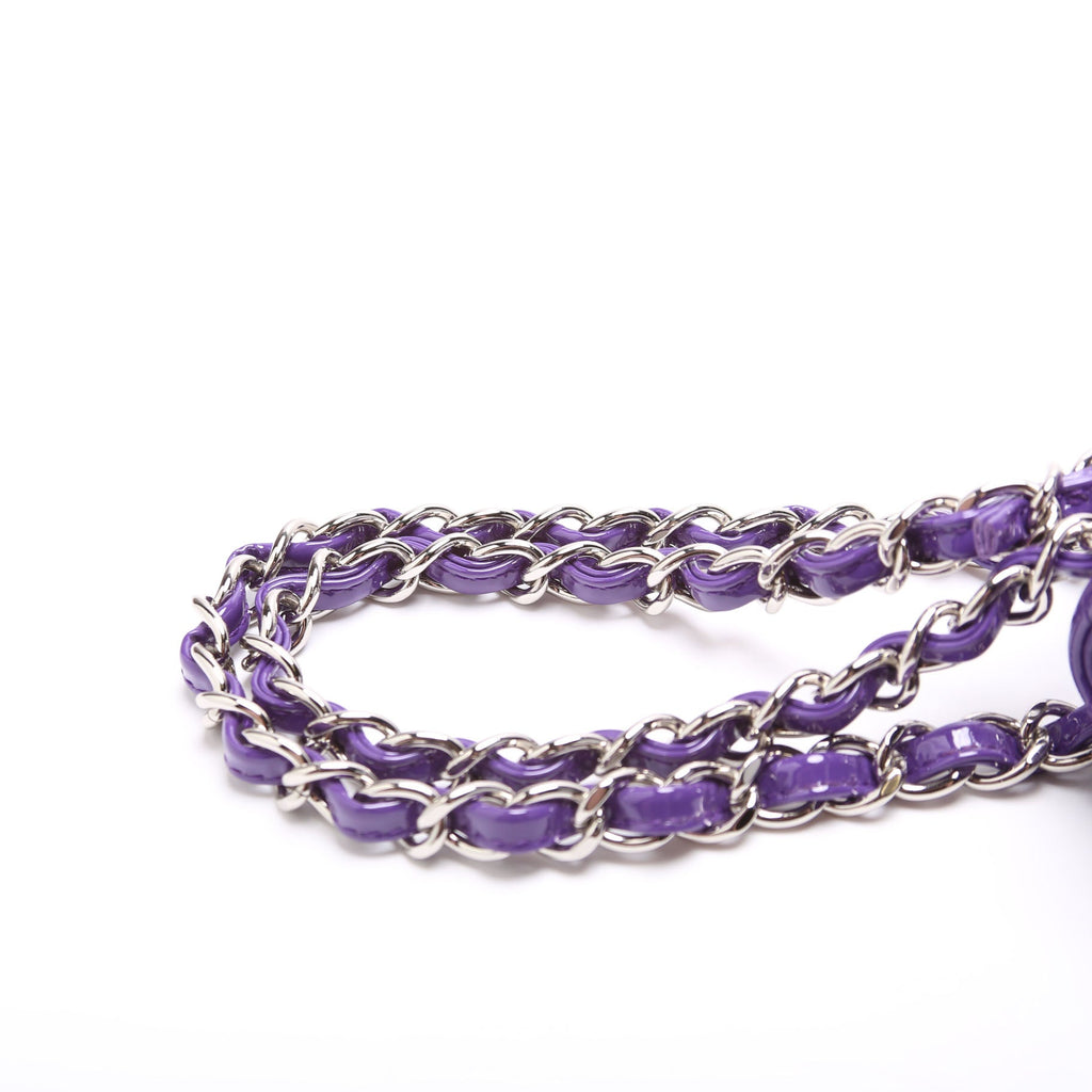 Chanel Classic Flap Jumbo Patent 21M Purple