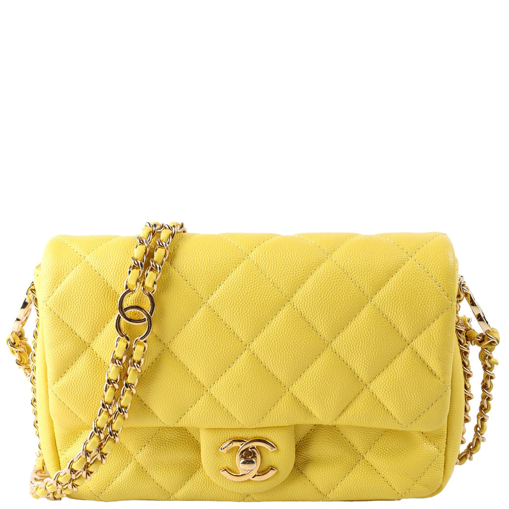 Chanel Mini CC You Flap Caviar RFID Yellow