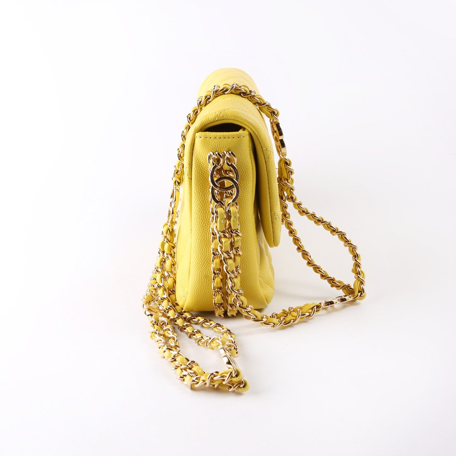 Chanel Mini CC You Flap Caviar RFID Yellow