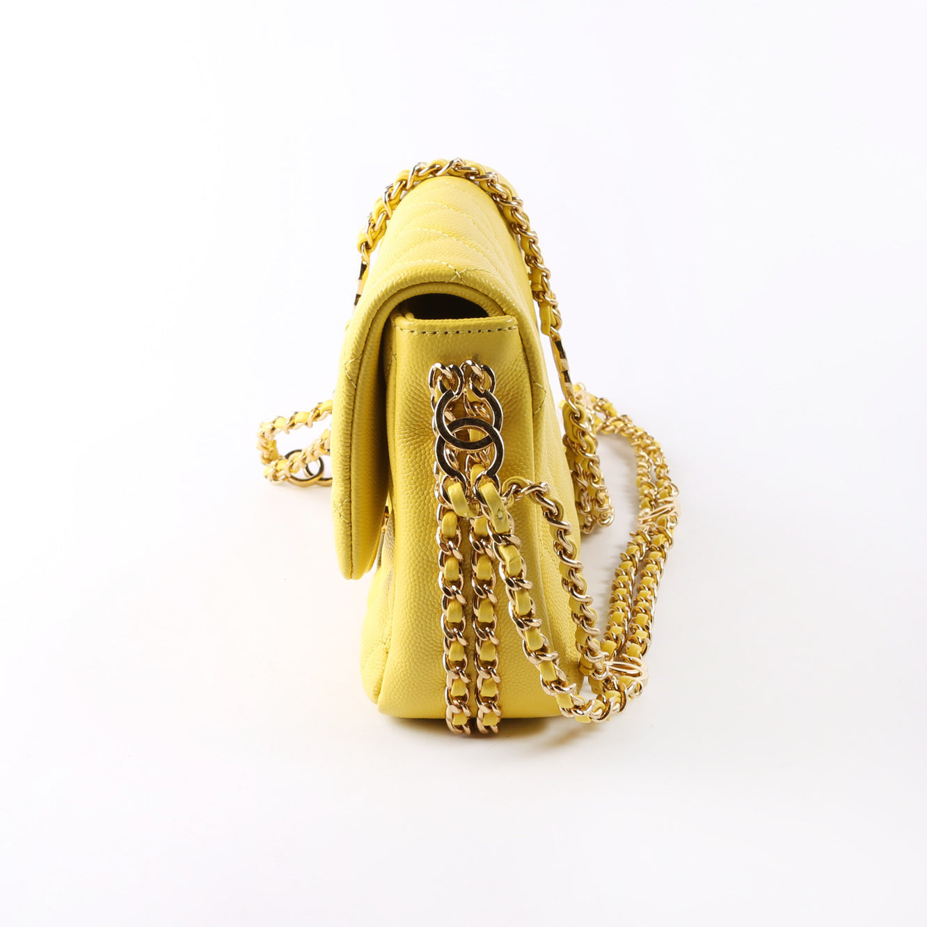 Chanel Mini CC You Flap Caviar RFID Yellow