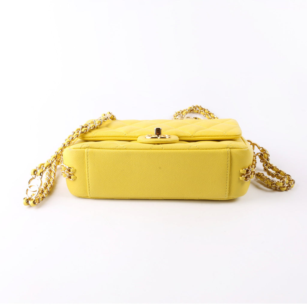 Chanel Mini CC You Flap Caviar RFID Yellow
