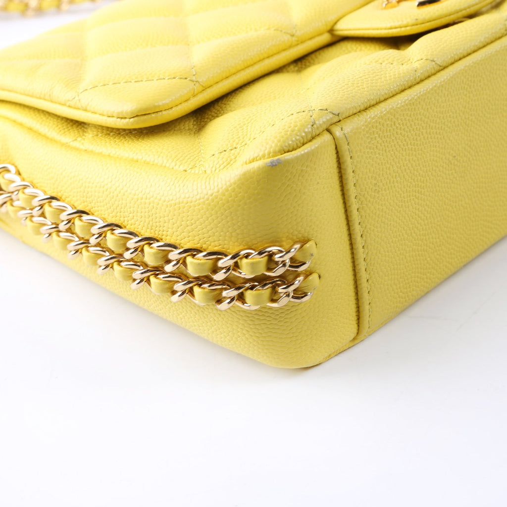 Chanel Mini CC You Flap Caviar RFID Yellow