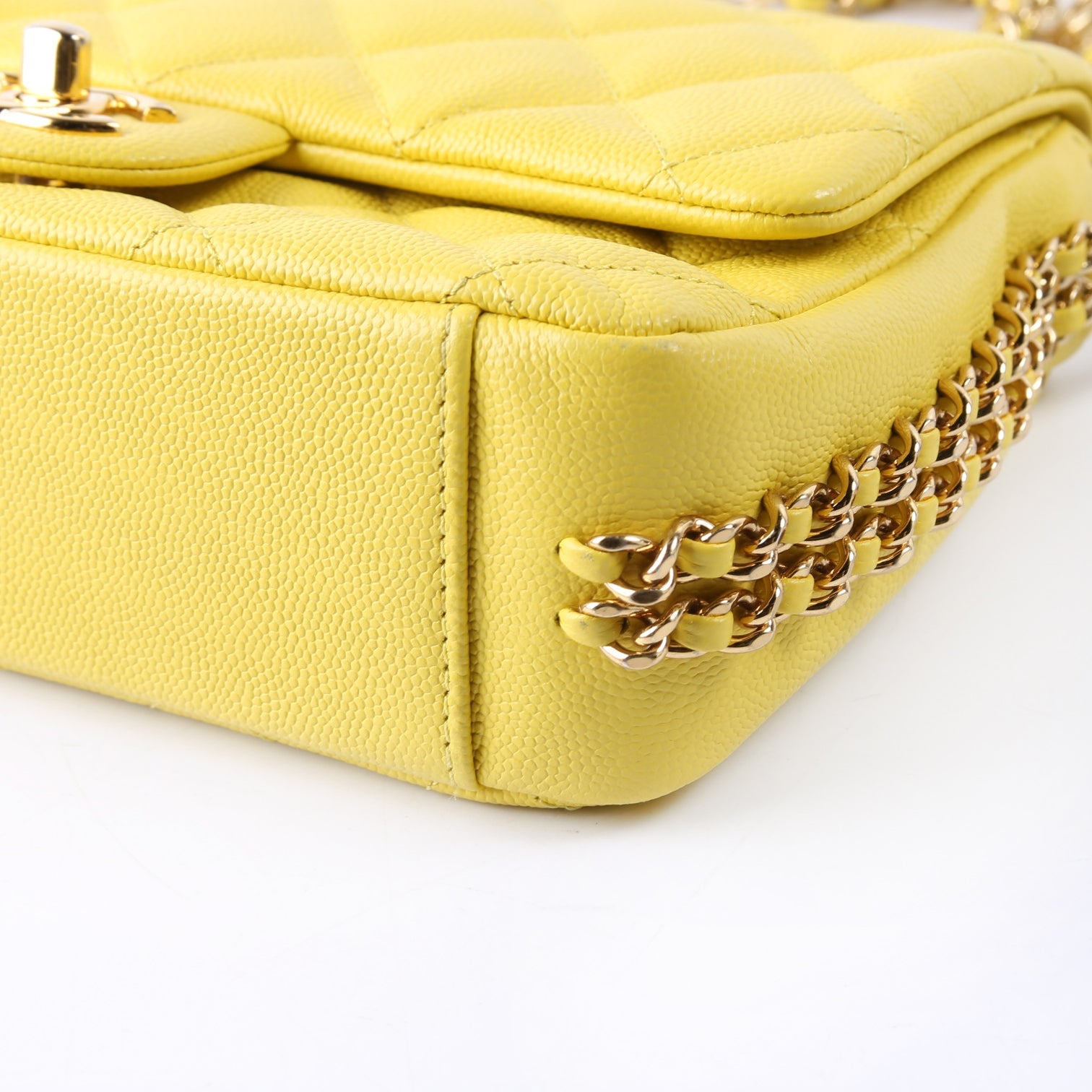 Chanel Mini CC You Flap Caviar RFID Yellow