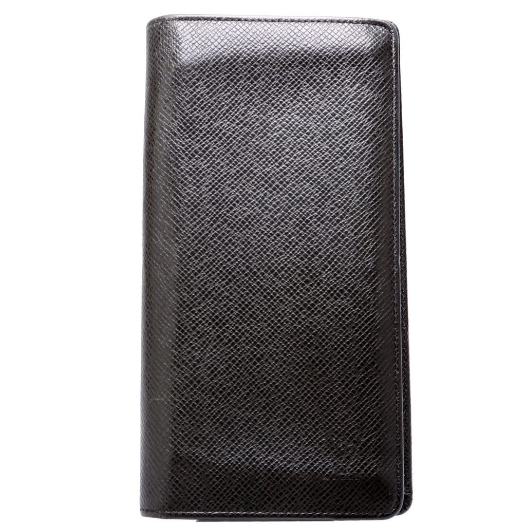 Louis Vuitton Brazza Wallet Taiga Black