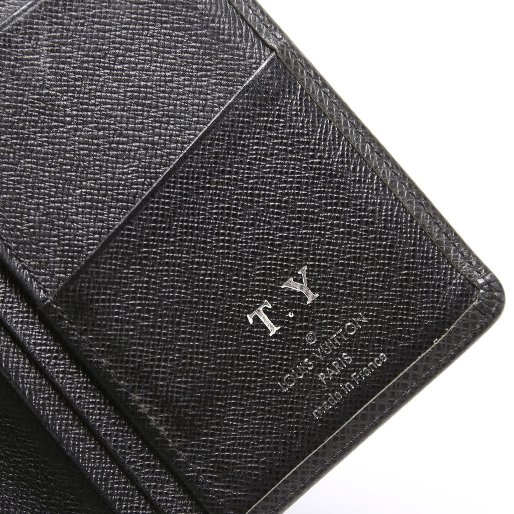 Louis Vuitton Brazza Wallet Taiga Black