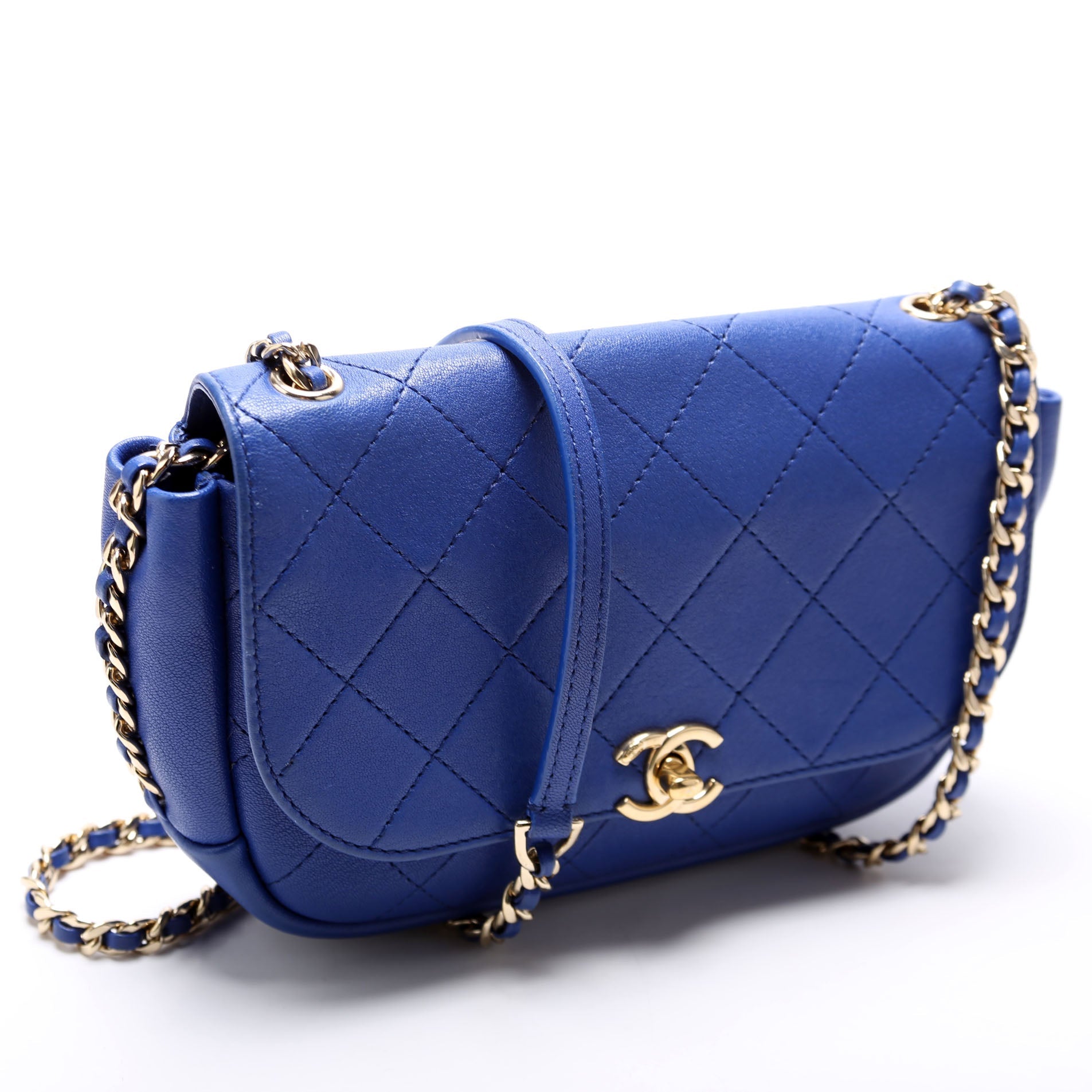 Chanel Casual Trip Flap Shoulder Bag Quilted Calfskin 27M