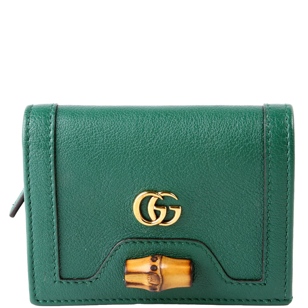 Gucci 658244 Diana Card Case Wallet Green