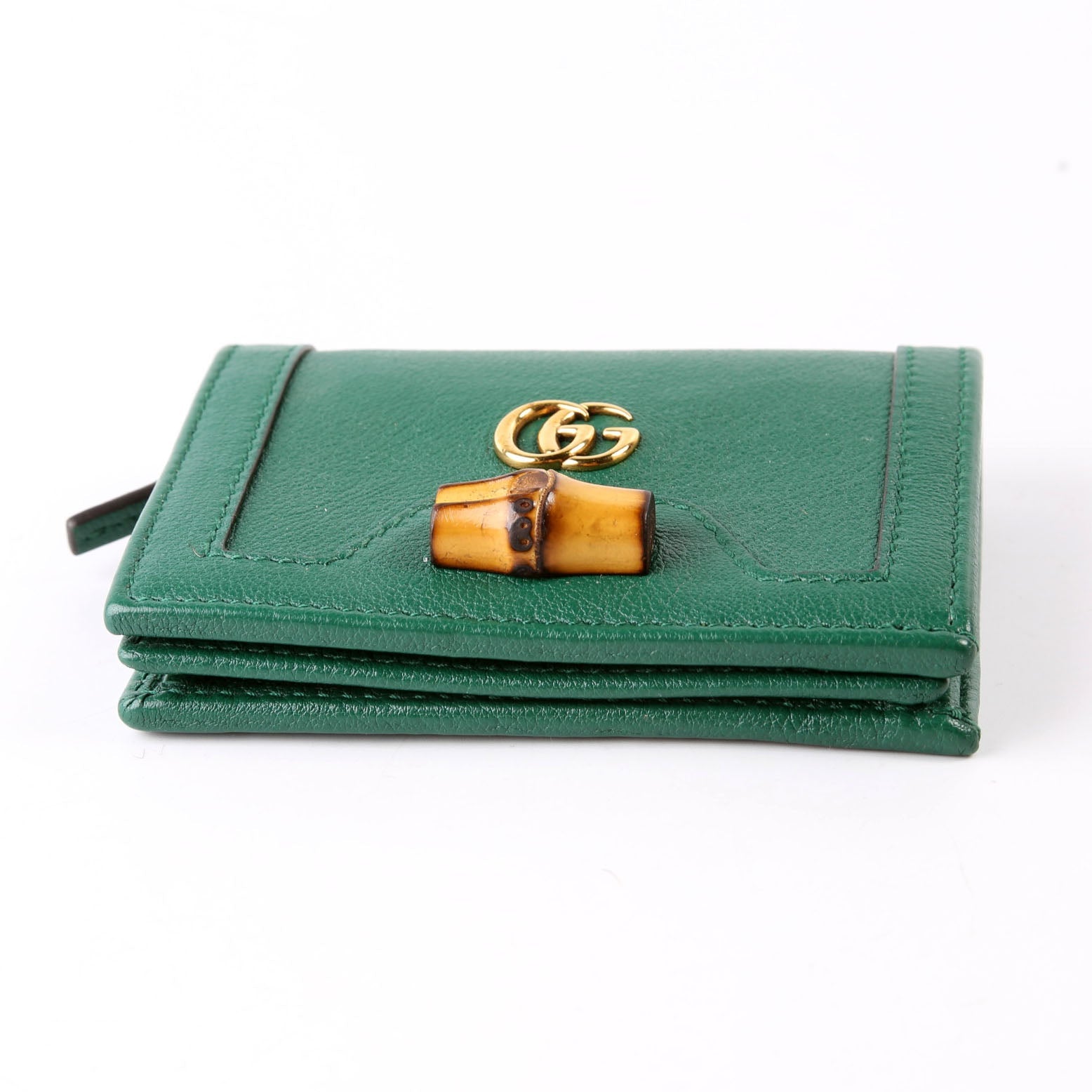 Gucci 658244 Diana Card Case Wallet Green
